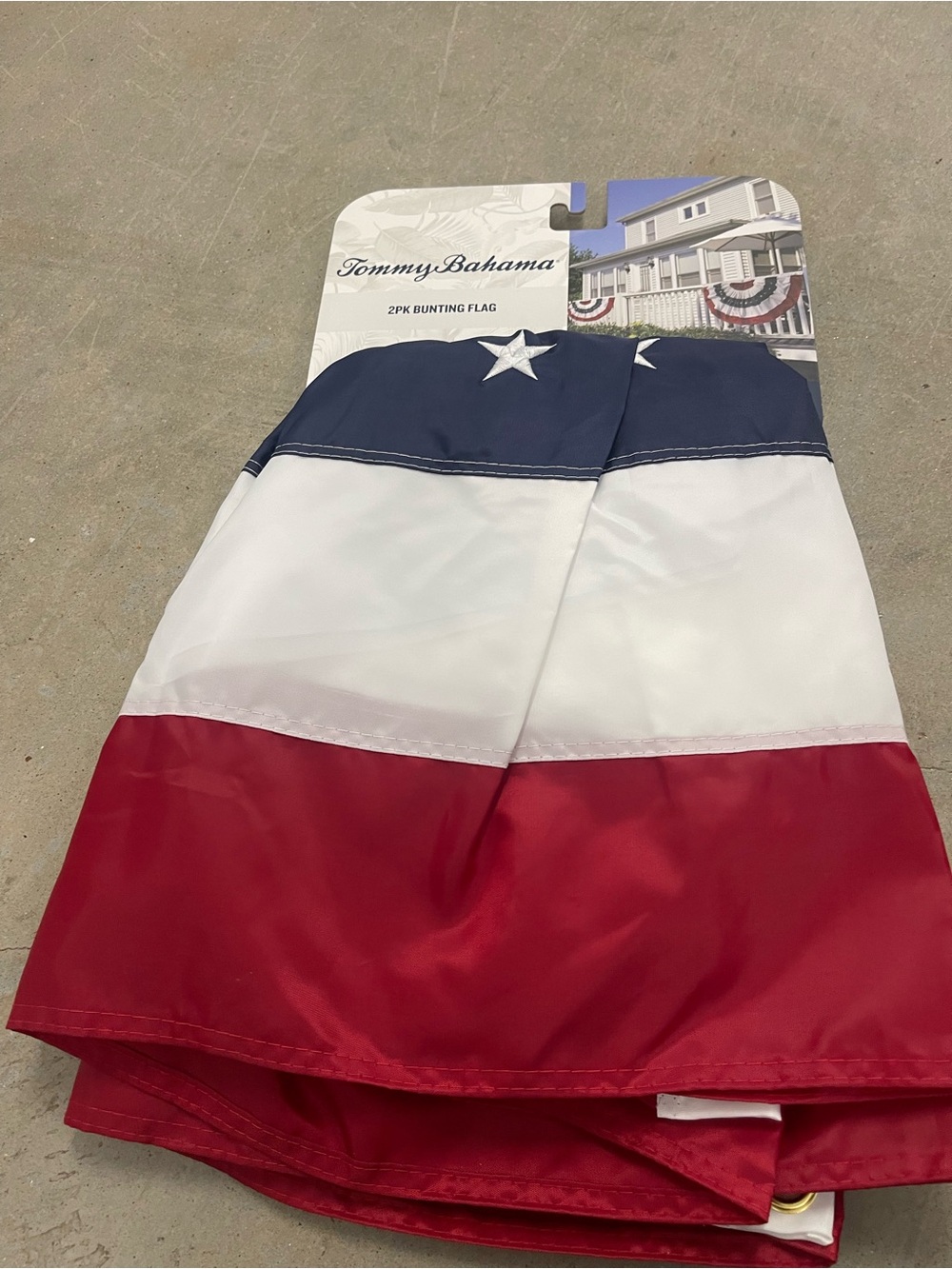 Tommy Bahama 27”x58” bunting flags- packaged set of (2) - Brand new!